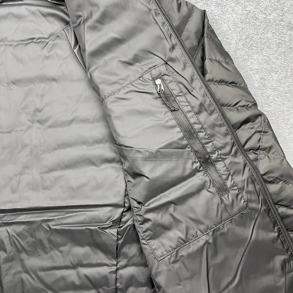 NWT Eddie Bauer Puffer Jacket Mens S Microlight Black 650 Goose Down